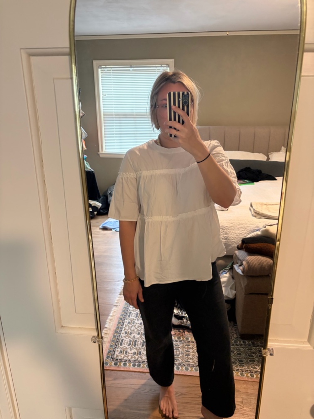 Gap tiered white poplin shirt - Picture 7 of 7